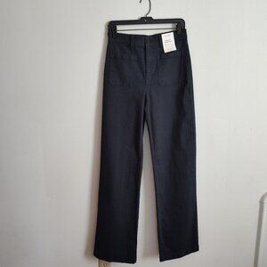 Ladies SZ 26T Madewell Emmett Dark Navy Wide-Leg Jean